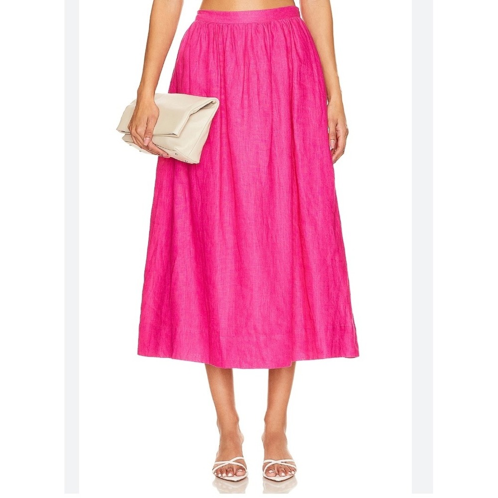J15 NWT *ARCHIVE* RHODE Aaron Skirt in Hot Pink Stretch Waist Side Pockets